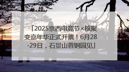 2025京西电竞节×核聚变嘉年华正式开票！6月28-29日，石景山首钢园见